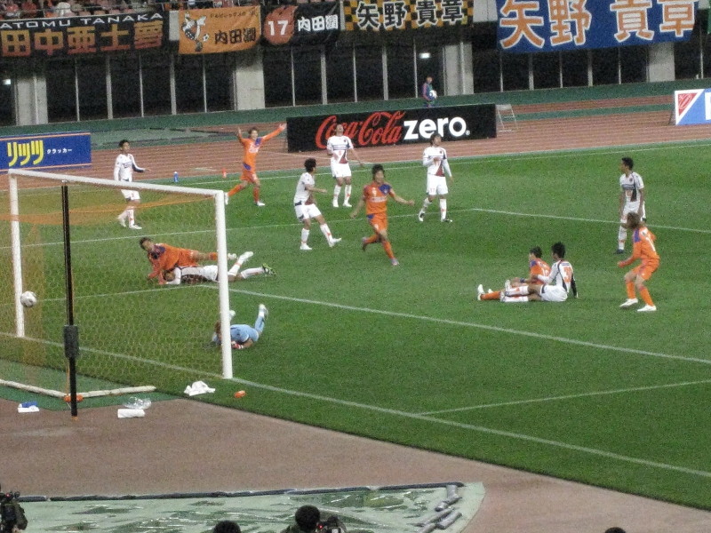 ゴール直後。
